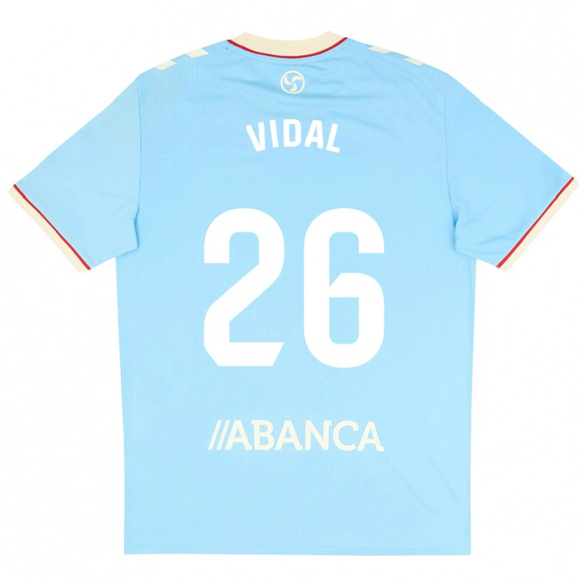Danxen Mulher Camisola Marc Vidal #26 Azul Céu Branco Vermelho Principal 2026/27 Camisa Brasil