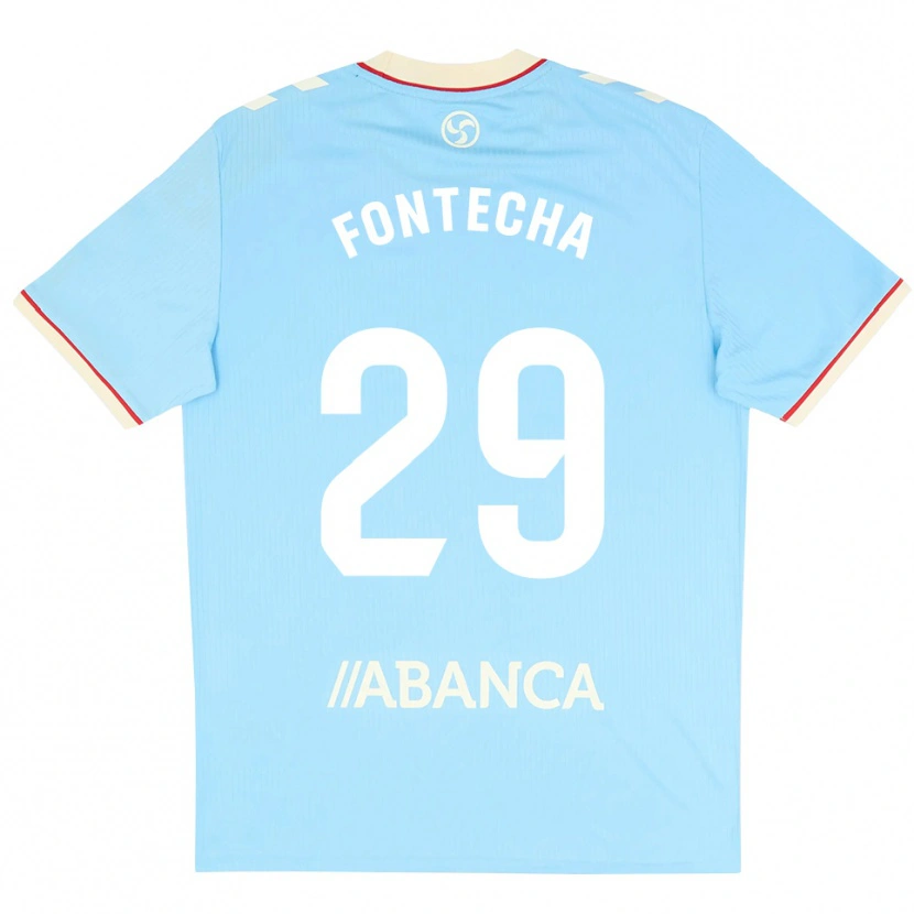 Danxen Mulher Camisola Celia Fontecha #29 Azul Céu Branco Vermelho Principal 2026/27 Camisa Brasil