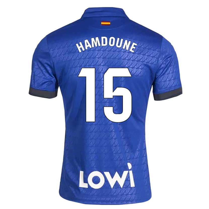 Danxen Mulher Camisola Mohamed Hamdoune #15 Azul Branco Preto Principal 2026/27 Camisa Brasil