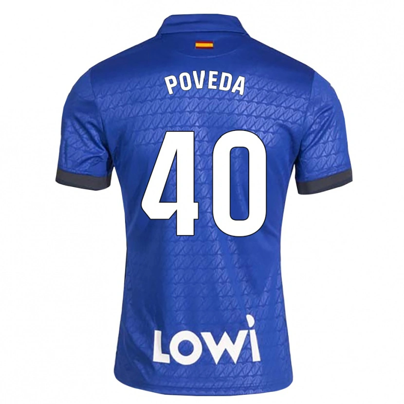 Danxen Mulher Camisola Pedro Poveda #40 Azul Branco Preto Principal 2026/27 Camisa Brasil