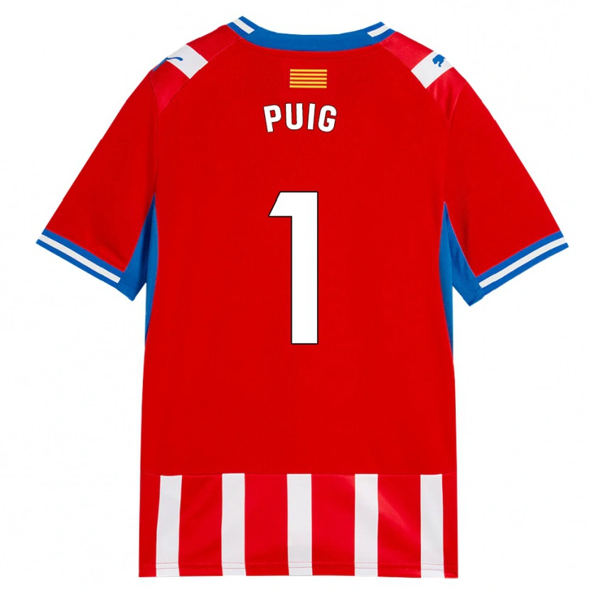 Danxen Mulher Camisola Sergi Puig #1 Vermelho Branco Azul Céu Principal 2026/27 Camisa Brasil