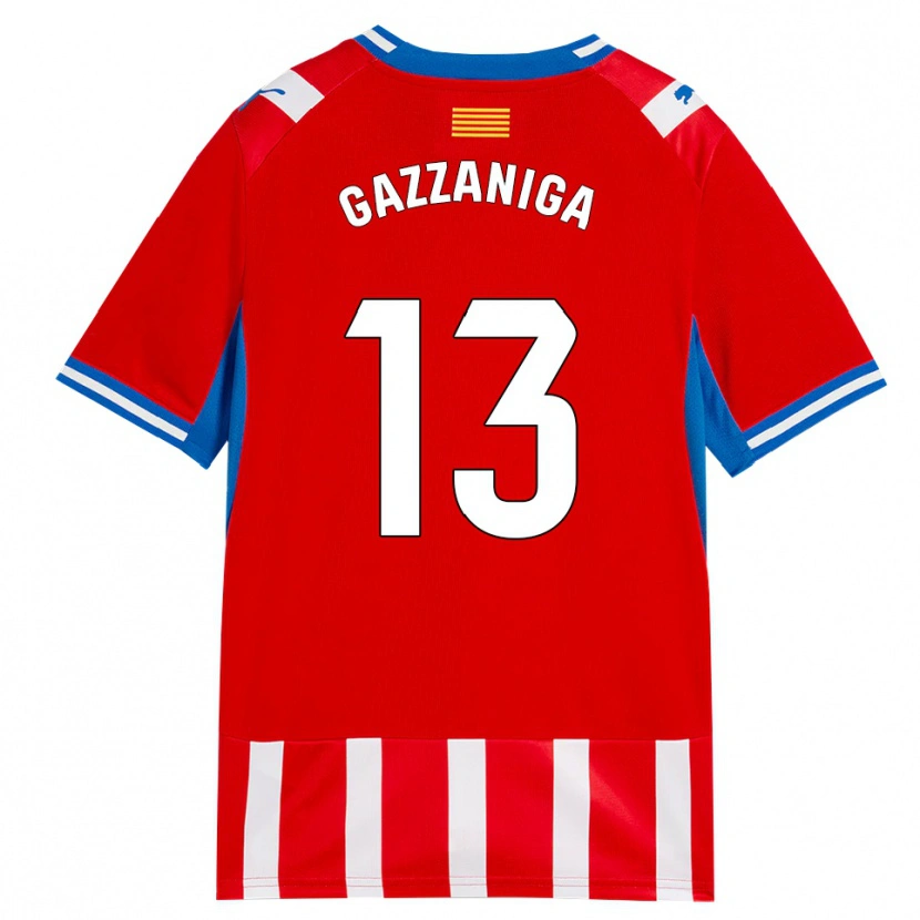 Danxen Mulher Camisola Paulo Gazzaniga #13 Vermelho Branco Azul Céu Principal 2026/27 Camisa Brasil