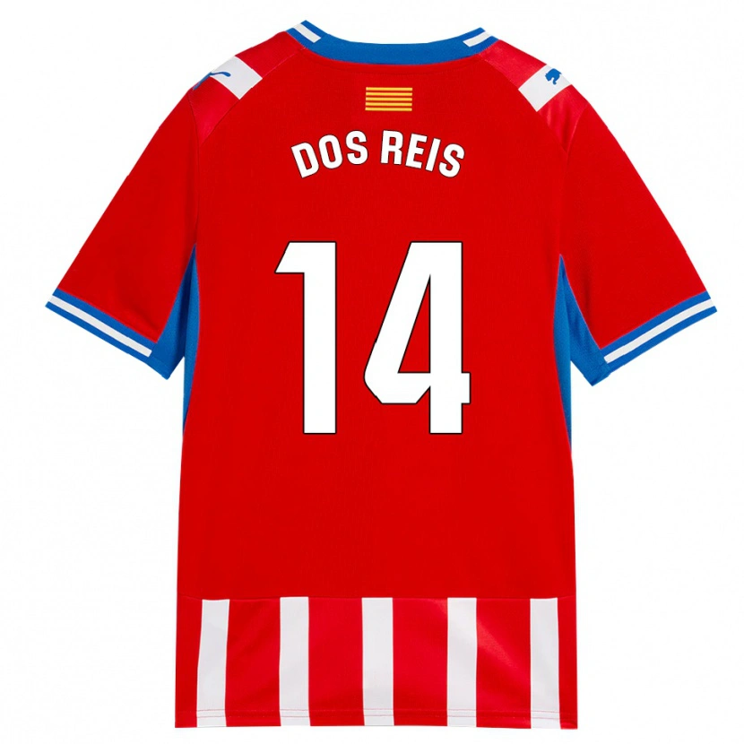 Danxen Mulher Camisola Leo Dos Reis #14 Vermelho Branco Azul Céu Principal 2026/27 Camisa Brasil