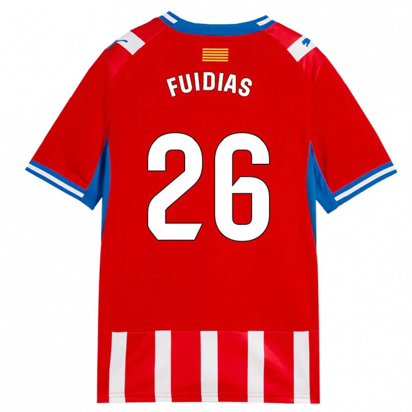 Danxen Mulher Camisola Toni Fuidias #26 Vermelho Branco Azul Céu Principal 2026/27 Camisa Brasil