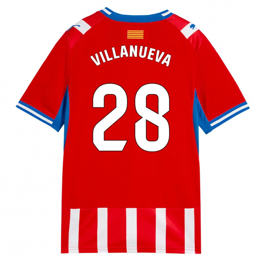 Danxen Mulher Camisola Pablo Villanueva #28 Vermelho Branco Azul Céu Principal 2026/27 Camisa Brasil