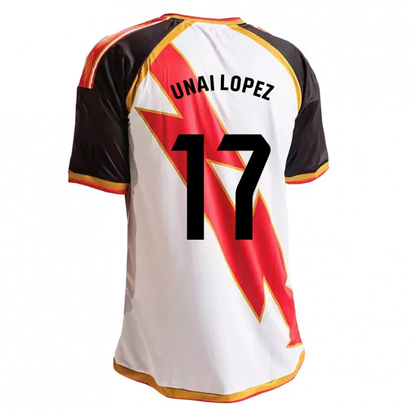 Danxen Mulher Camisola Unai López #17 Preto Vermelho Branco Dourado Principal 2026/27 Camisa Brasil