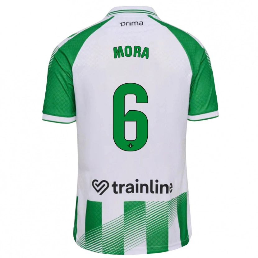 Danxen Mulher Camisola Marcos Mora #6 Verde Claro Preto Branco Principal 2026/27 Camisa Brasil