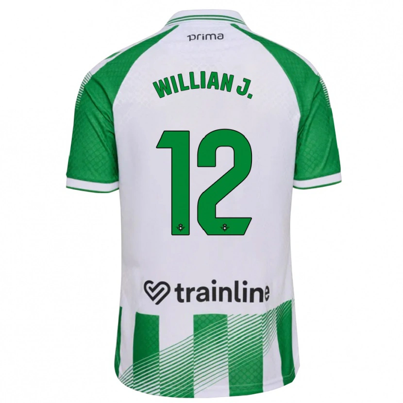 Danxen Mulher Camisola Willian Jose #12 Verde Claro Preto Branco Principal 2026/27 Camisa Brasil
