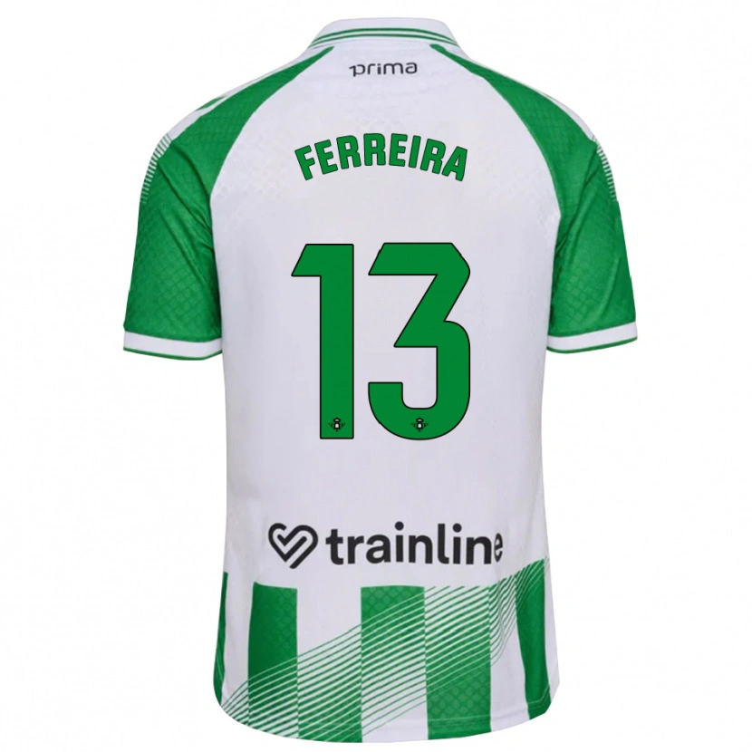Danxen Mulher Camisola Kilian Ferreira #13 Verde Claro Preto Branco Principal 2026/27 Camisa Brasil