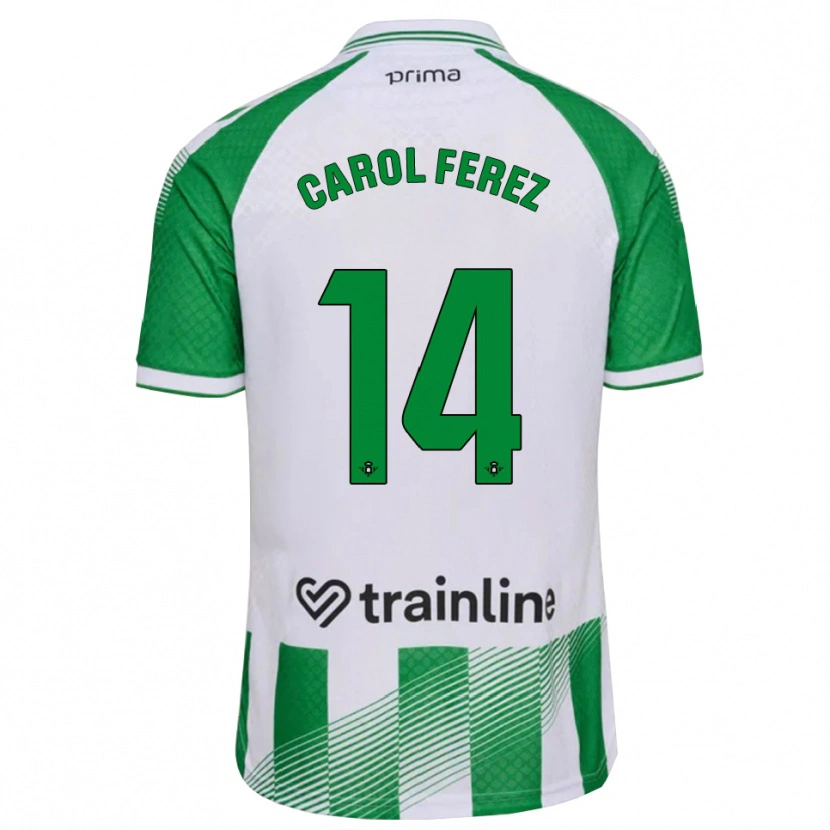 Danxen Mulher Camisola Carolina Férez Méndez #14 Verde Claro Preto Branco Principal 2026/27 Camisa Brasil