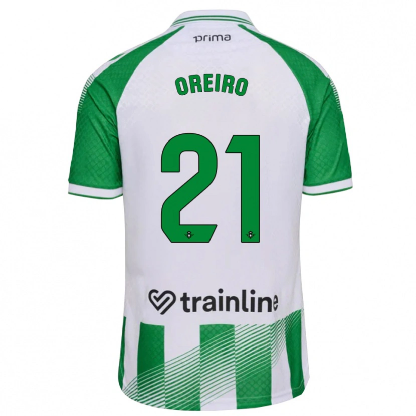 Danxen Mulher Camisola Jorge Oreiro #21 Verde Claro Preto Branco Principal 2026/27 Camisa Brasil
