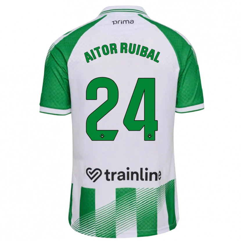 Danxen Mulher Camisola Aitor Ruibal #24 Verde Claro Preto Branco Principal 2026/27 Camisa Brasil