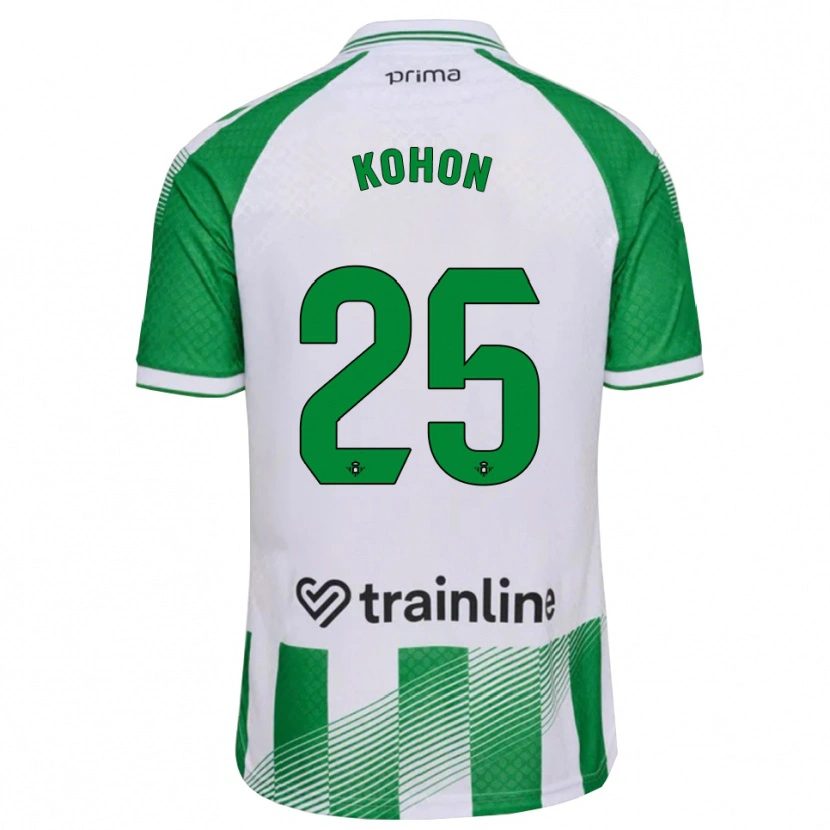 Danxen Mulher Camisola Rudy Kohon #25 Verde Claro Preto Branco Principal 2026/27 Camisa Brasil