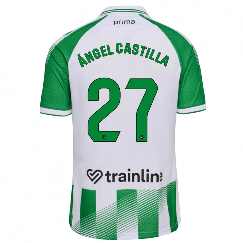 Danxen Mulher Camisola Miguel Ángel Castilla #27 Verde Claro Preto Branco Principal 2026/27 Camisa Brasil