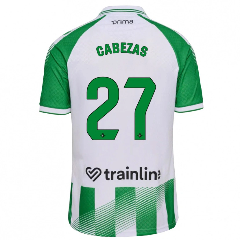Danxen Mulher Camisola Ángela Cabezas #27 Verde Claro Preto Branco Principal 2026/27 Camisa Brasil