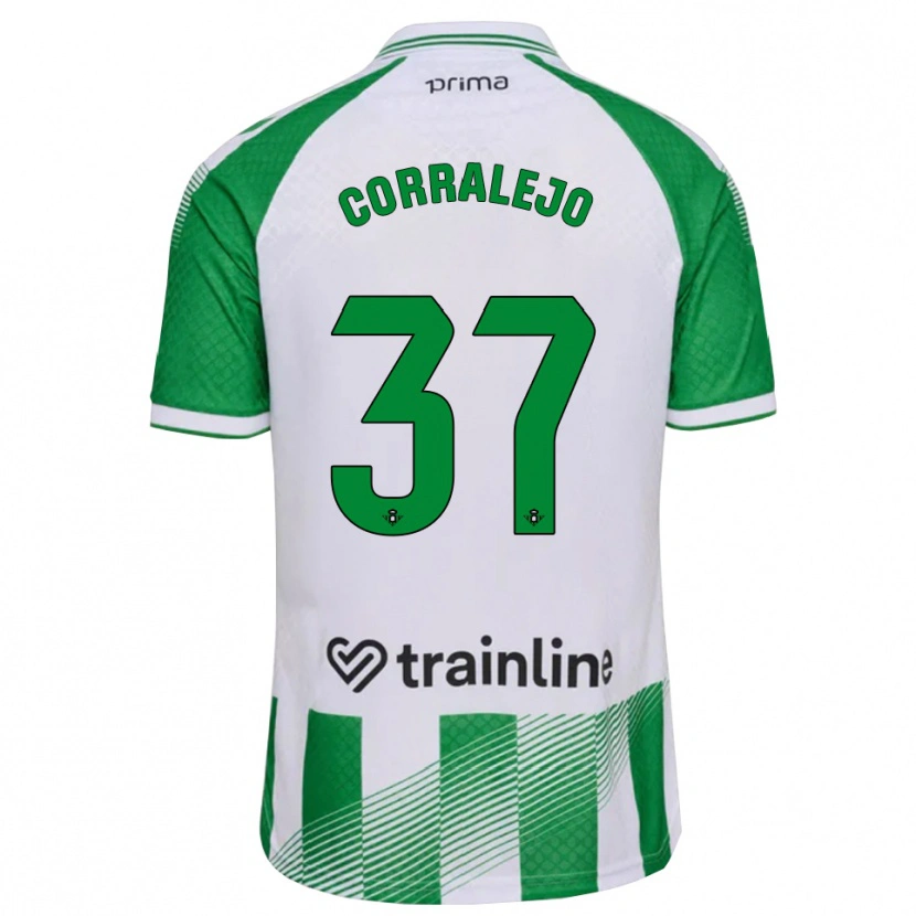 Danxen Mulher Camisola Iván Corralejo #37 Verde Claro Preto Branco Principal 2026/27 Camisa Brasil