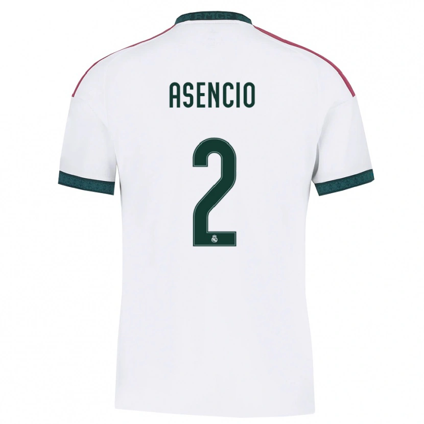 Danxen Mulher Camisola Raúl Asencio #2 Verde Escuro Branco Vermelho Principal 2026/27 Camisa Brasil
