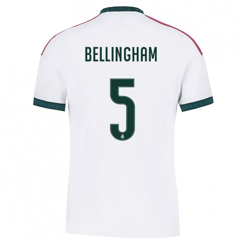Danxen Mulher Camisola Jude Bellingham #5 Verde Escuro Branco Vermelho Principal 2026/27 Camisa Brasil