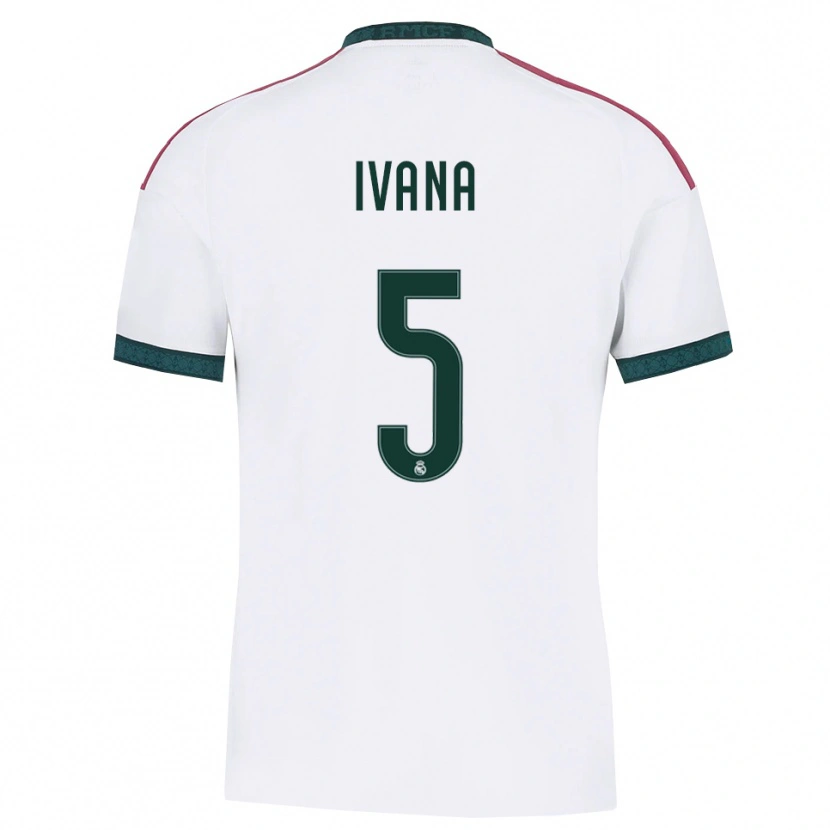 Danxen Mulher Camisola Ivana Andres #5 Verde Escuro Branco Vermelho Principal 2026/27 Camisa Brasil