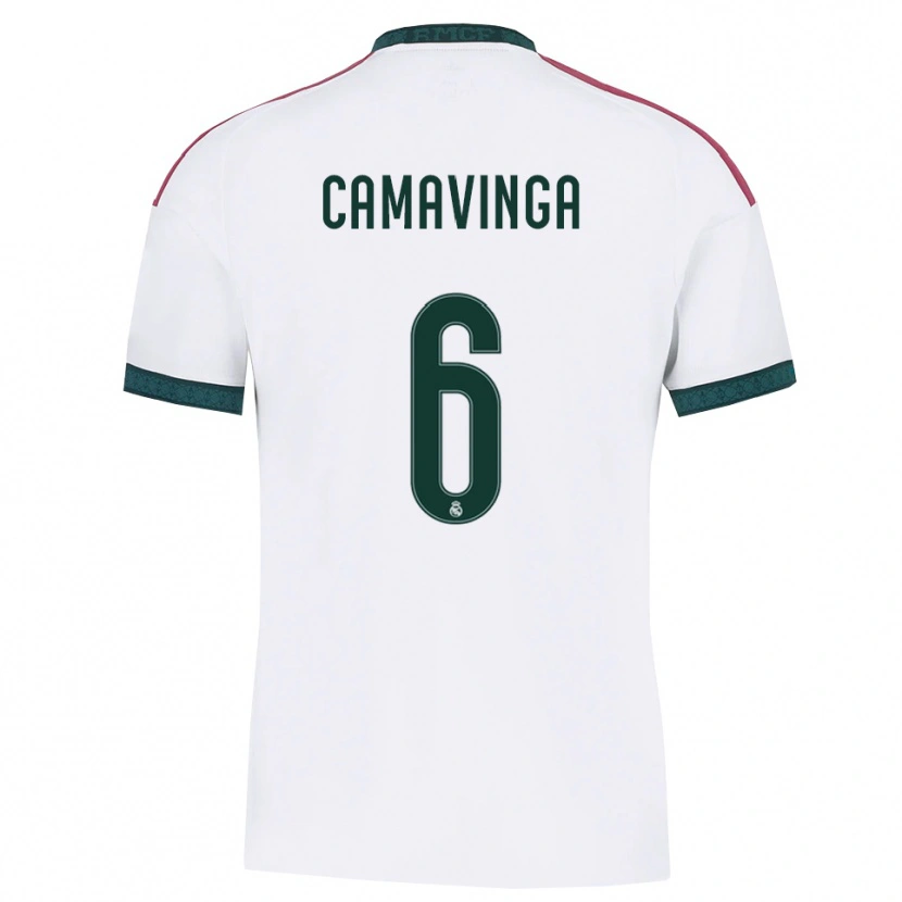 Danxen Mulher Camisola Eduardo Camavinga #6 Verde Escuro Branco Vermelho Principal 2026/27 Camisa Brasil