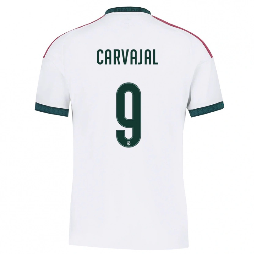 Danxen Mulher Camisola Ángel Carvajal #9 Verde Escuro Branco Vermelho Principal 2026/27 Camisa Brasil