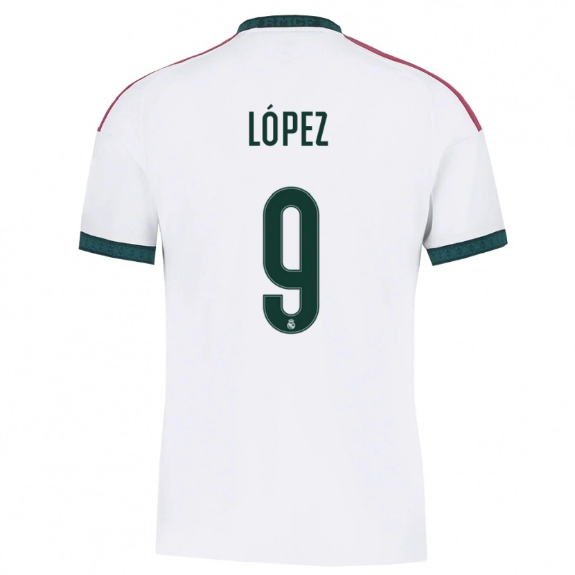 Danxen Mulher Camisola Mikel López #9 Verde Escuro Branco Vermelho Principal 2026/27 Camisa Brasil