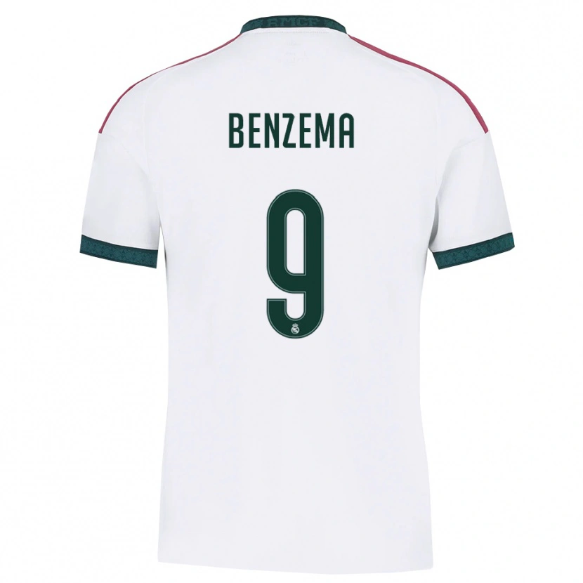 Danxen Mulher Camisola Karim Benzema #9 Verde Escuro Branco Vermelho Principal 2026/27 Camisa Brasil
