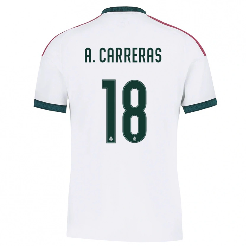 Danxen Mulher Camisola Álvaro Carreras #18 Verde Escuro Branco Vermelho Principal 2026/27 Camisa Brasil