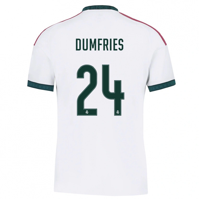 Danxen Mulher Camisola Denzel Dumfries #24 Verde Escuro Branco Vermelho Principal 2026/27 Camisa Brasil