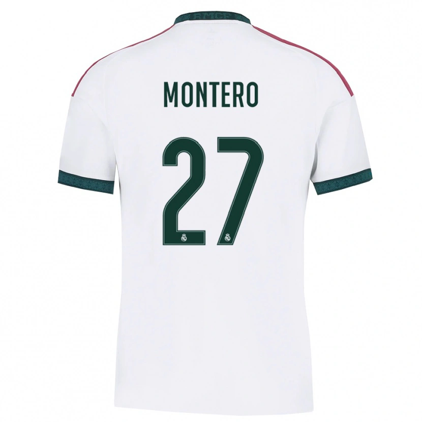 Danxen Mulher Camisola Pablo Montero #27 Verde Escuro Branco Vermelho Principal 2026/27 Camisa Brasil