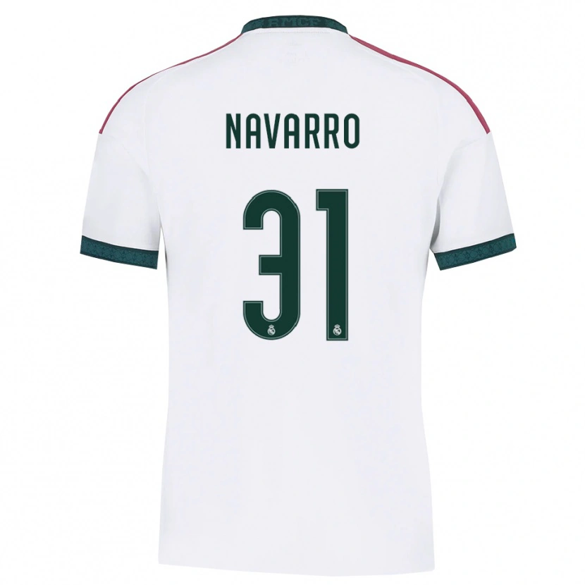 Danxen Mulher Camisola Javi Navarro #31 Verde Escuro Branco Vermelho Principal 2026/27 Camisa Brasil