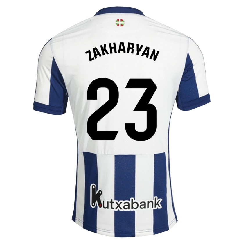 Danxen Mulher Camisola Arsen Zakharyan #23 Azul Marinho Branco Dourado Principal 2026/27 Camisa Brasil