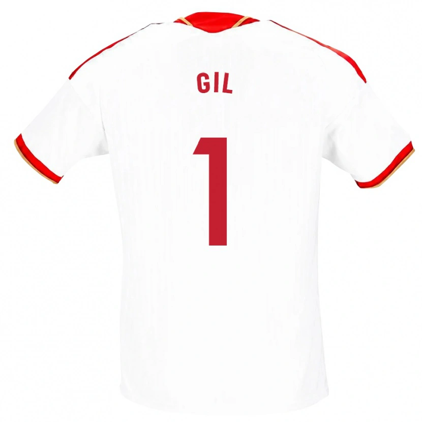 Danxen Mulher Camisola David Gil #1 Branco Vermelho Principal 2026/27 Camisa Brasil