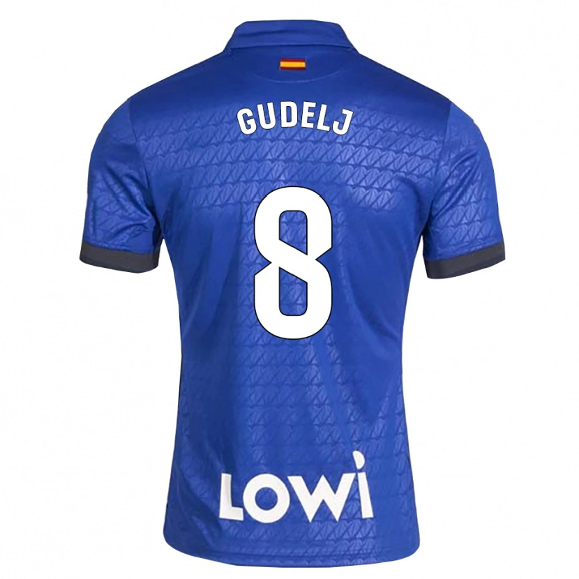 Danxen Mulher Camisola Nemanja Gudelj #8 Azul Branco Preto Principal 2026/27 Camisa Brasil