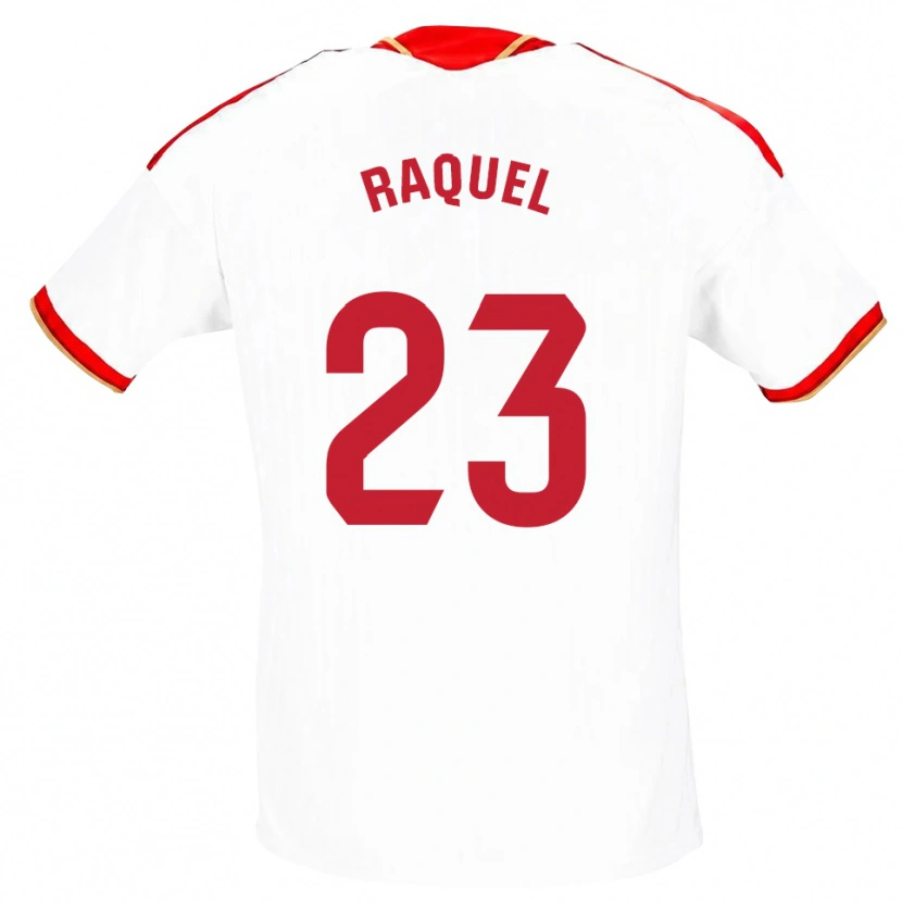 Danxen Mulher Camisola Raquel Morcillo #23 Branco Vermelho Principal 2026/27 Camisa Brasil