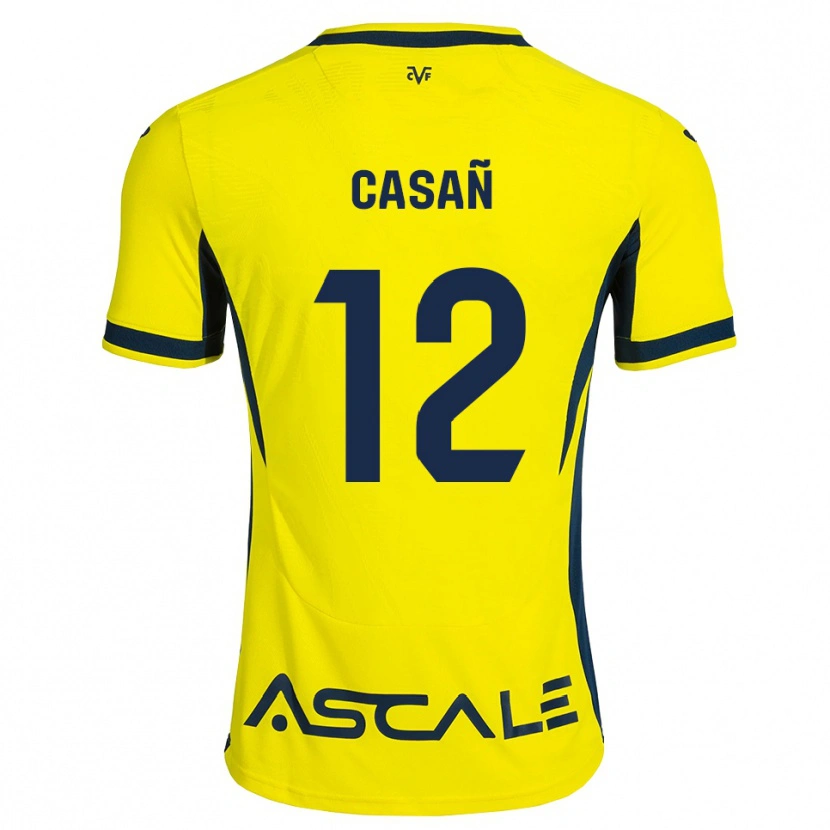 Danxen Mulher Camisola Jorge Casañ #12 Amarelo Preto Vermelho Principal 2026/27 Camisa Brasil