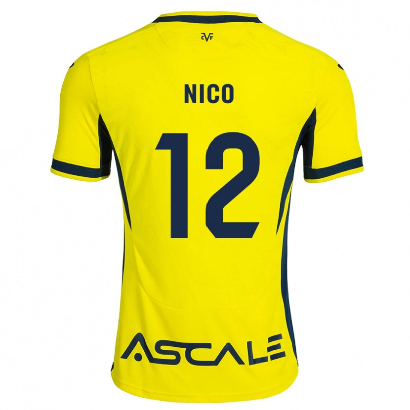 Danxen Mulher Camisola Nico Sánchez #12 Amarelo Preto Vermelho Principal 2026/27 Camisa Brasil