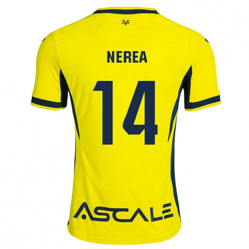 Danxen Mulher Camisola Nerea Pérez #14 Amarelo Preto Vermelho Principal 2026/27 Camisa Brasil