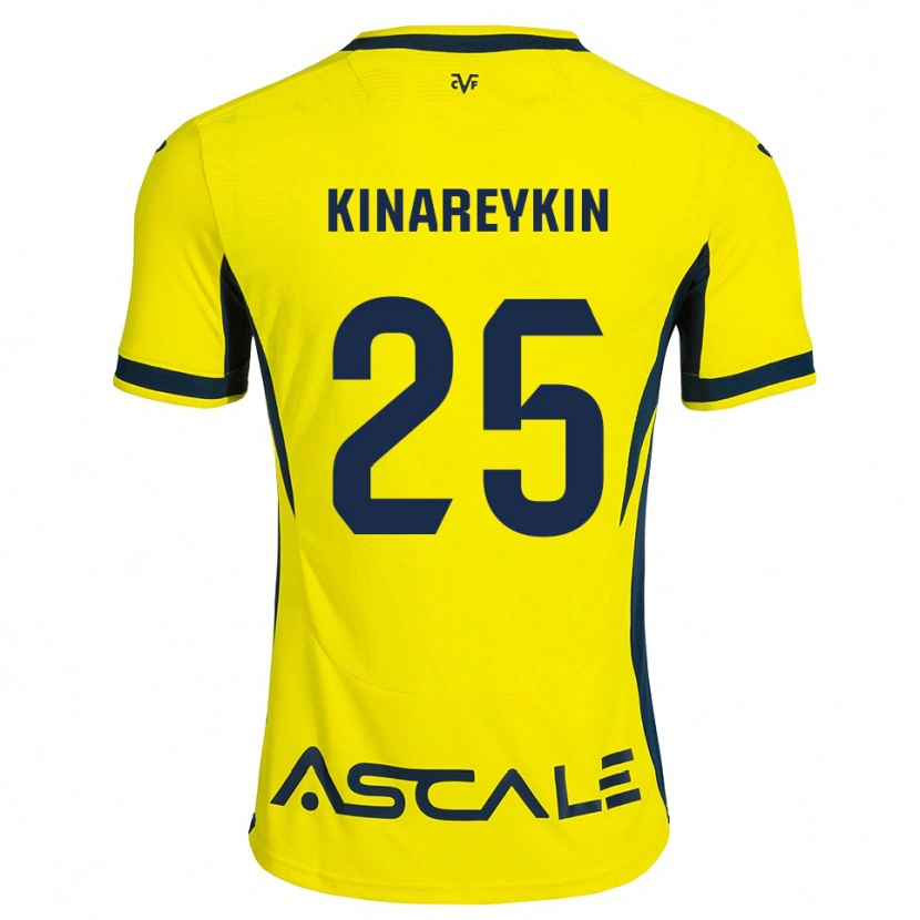 Danxen Mulher Camisola Yakiv Kinareykin #25 Amarelo Preto Vermelho Principal 2026/27 Camisa Brasil