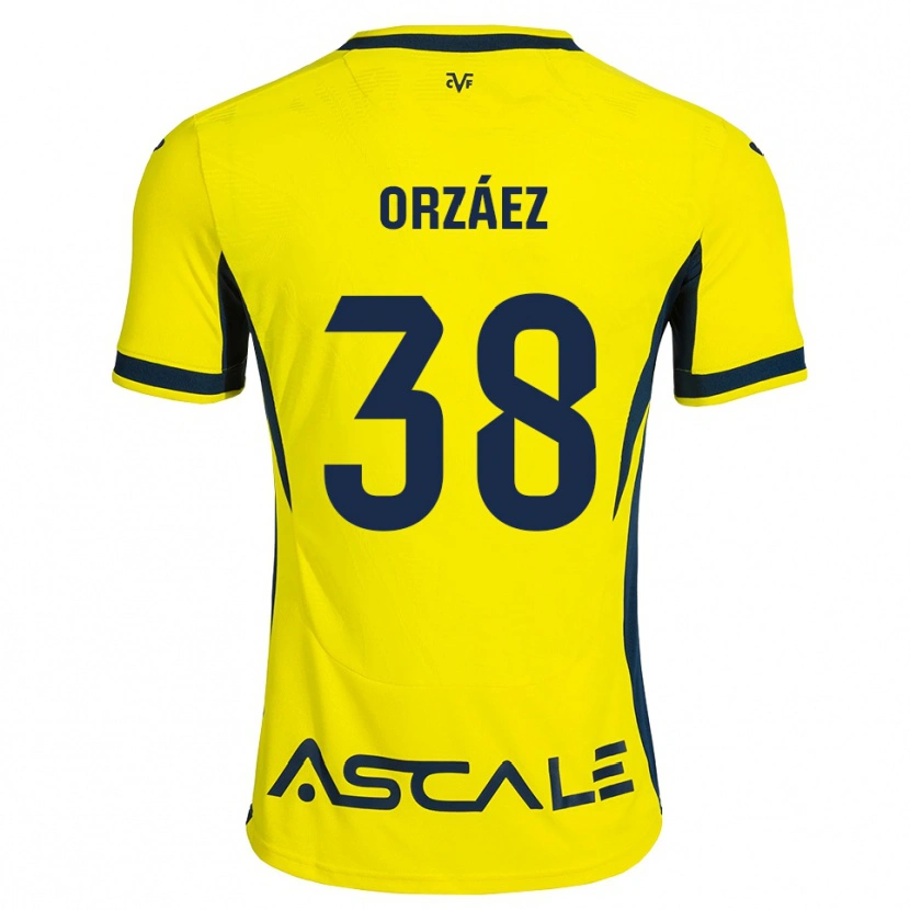 Danxen Mulher Camisola Sergio Orzáez #38 Amarelo Preto Vermelho Principal 2026/27 Camisa Brasil
