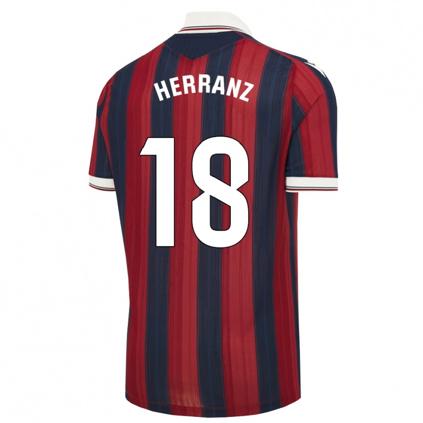 Danxen Mulher Camisola Alejandro Herranz #18 Azul Meia-Noite Vermelho Principal 2026/27 Camisa Brasil