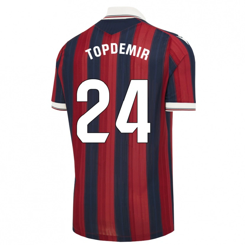 Danxen Mulher Camisola Karan Topdemir #24 Azul Meia-Noite Vermelho Principal 2026/27 Camisa Brasil