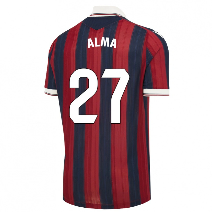 Danxen Mulher Camisola Alma Velasco #27 Azul Meia-Noite Vermelho Principal 2026/27 Camisa Brasil