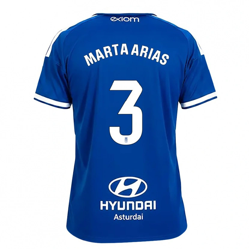 Danxen Mulher Camisola Marta Arias #3 Azul Médio Branco Principal 2026/27 Camisa Brasil