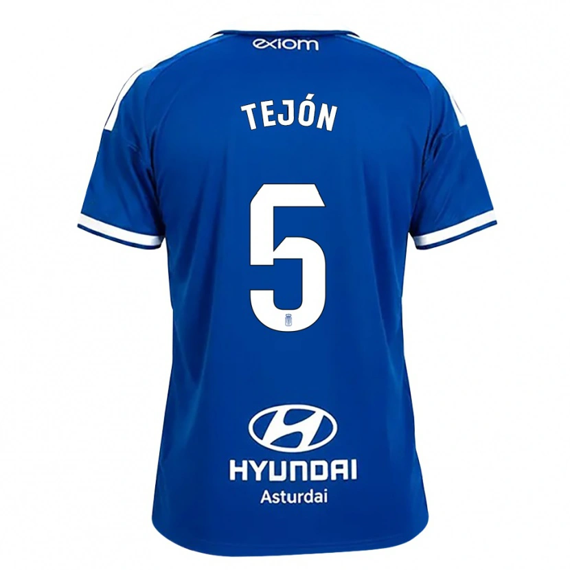 Danxen Mulher Camisola Diego Tejón #5 Azul Médio Branco Principal 2026/27 Camisa Brasil