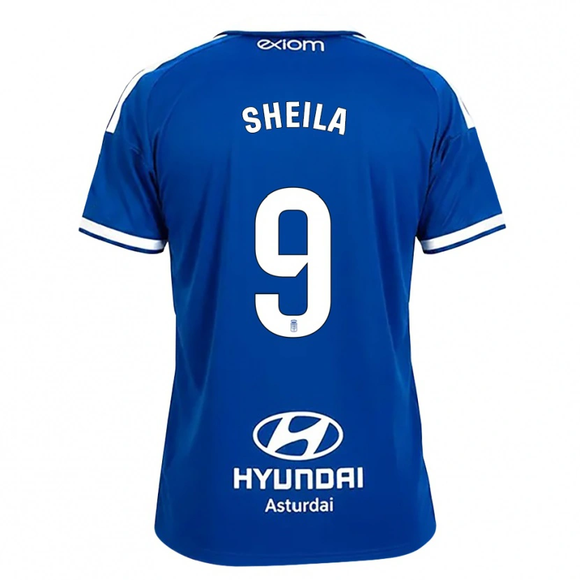 Danxen Mulher Camisola Sheila Elorza Hernández #9 Azul Médio Branco Principal 2026/27 Camisa Brasil