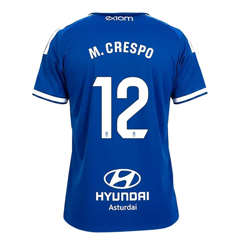 Danxen Mulher Camisola Marina Crespo Iglesias #12 Azul Médio Branco Principal 2026/27 Camisa Brasil