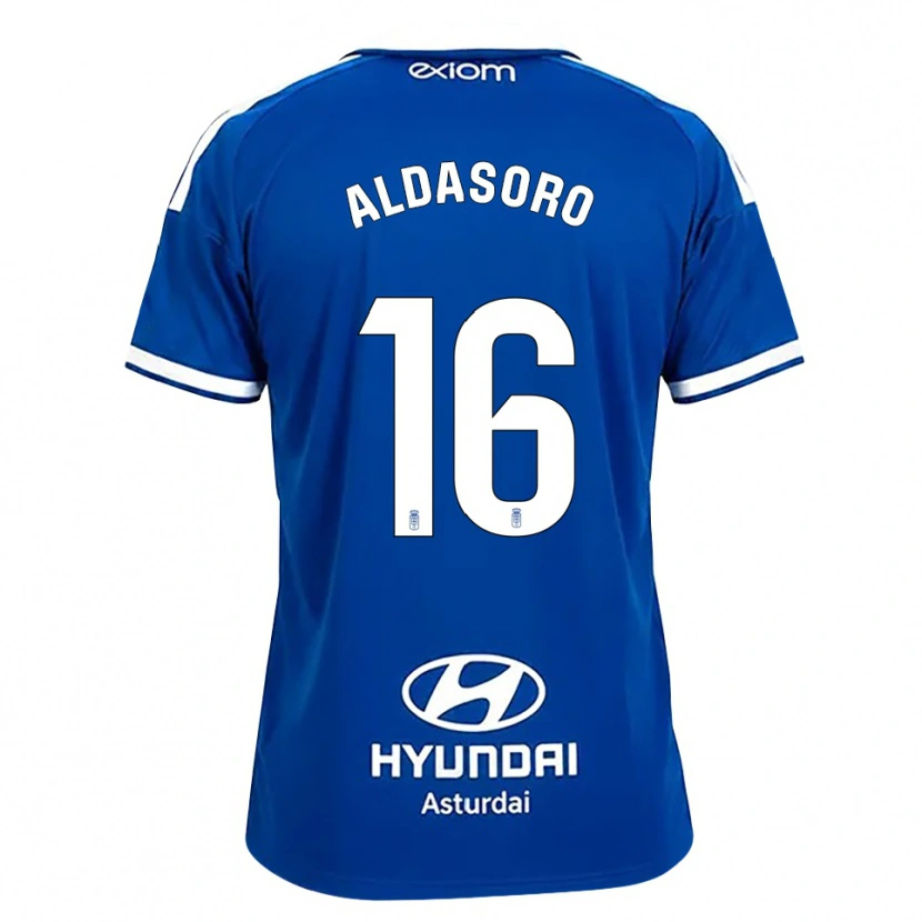 Danxen Mulher Camisola Aritz Aldasoro #16 Azul Médio Branco Principal 2026/27 Camisa Brasil