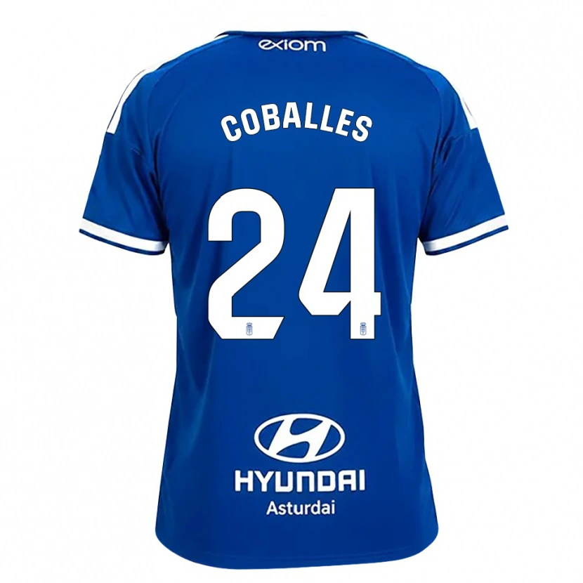 Danxen Mulher Camisola Jaime Coballes #24 Azul Médio Branco Principal 2026/27 Camisa Brasil
