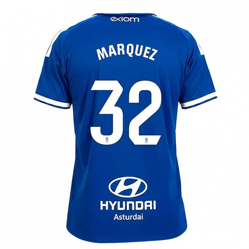 Danxen Mulher Camisola Gerard Marquez #32 Azul Médio Branco Principal 2026/27 Camisa Brasil